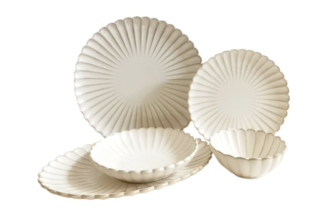 BRICARD PARIS beige Premium Tafelservice 25-teilig 6 Personen Set