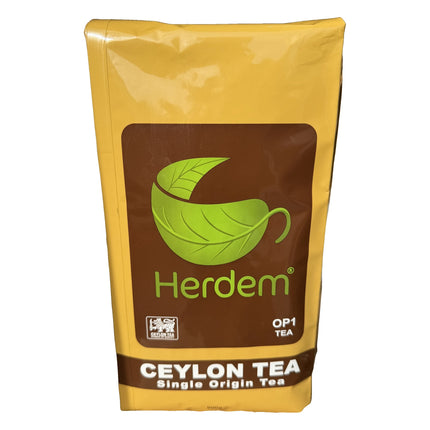Herdem Ceylon Tee OP1 – Schwarzer Tee lose, 900 g – 100 % reiner Ceylon-Tee mit Earl Grey Aroma, abgepackt in Sri Lanka
