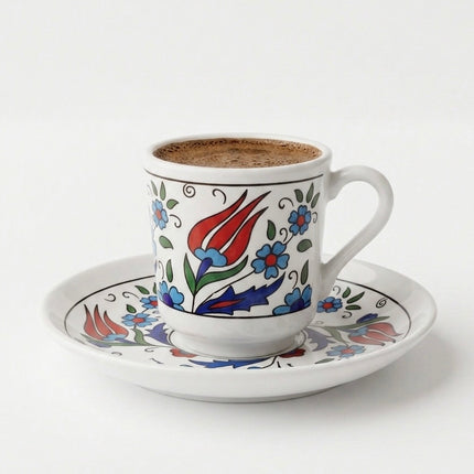 BOSPHORUS Traditionelle Türkische Mokkatassen 6er Set 12-teilig