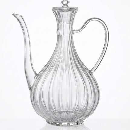 JOY Elegante Ölkanne Olivenöl Gießkanne aus Glas 750 ml