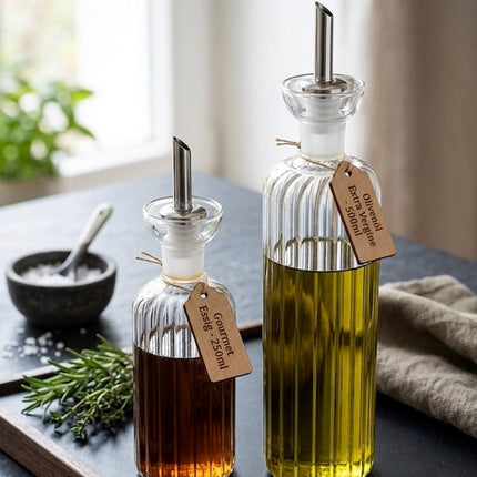 JOY Elegante Ölflasche Olivenöl Spender Glas 500 ml