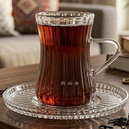 JOY Elegantes Türkisches Teegläser Set 12-teilig