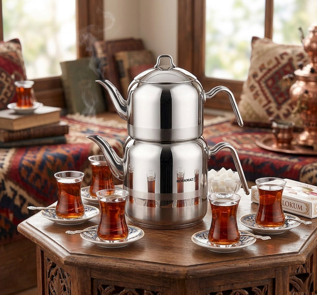 Korkmaz LARGO XXL Türkische Teekannen A114 Induktion 2,3 L - 4,2 L