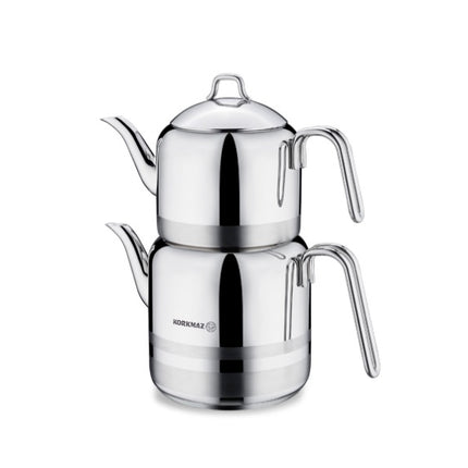 Korkmaz MEGA Türkische Teekanne A113 Induktion 1,3 L + 3,0 L