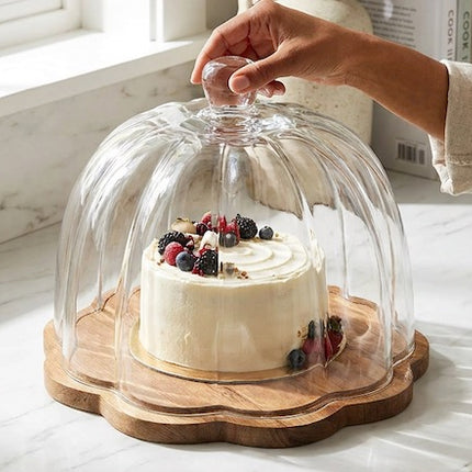 JOY Stylische Kuchenplatte Tortenplatte 28cm mit Deckel