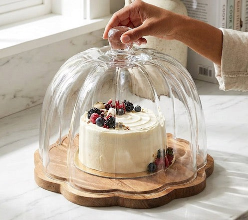 JOY Stylische Kuchenplatte Tortenplatte 28cm mit Deckel