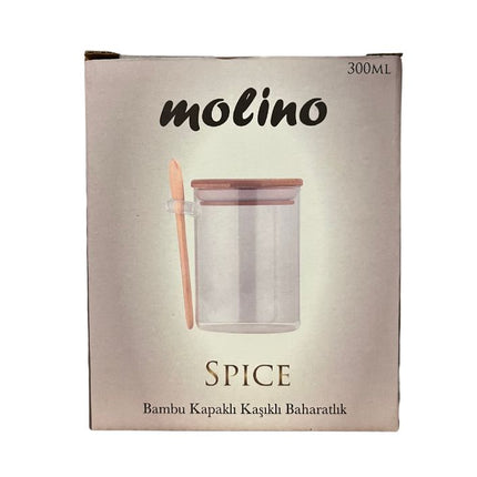 MOLINO-Gewu-rzbeha-lter-aus-Glas-mit-BambusLo-ffel-300-ml