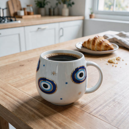 NAZAR EYE102 Design Porzellan Kaffeebecher 450ml