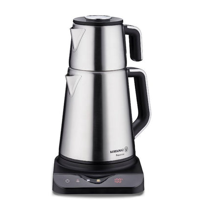 Korkmaz Prosense EDELSTAHL Teekocher SCHWARZ 1,0L - 1,8L