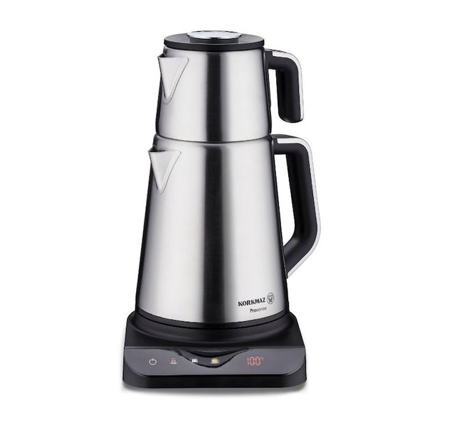 Korkmaz Prosense EDELSTAHL Teekocher SCHWARZ 1,0L - 1,8L