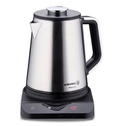 Korkmaz Prosense EDELSTAHL Teekocher SCHWARZ 1,0L - 1,8L