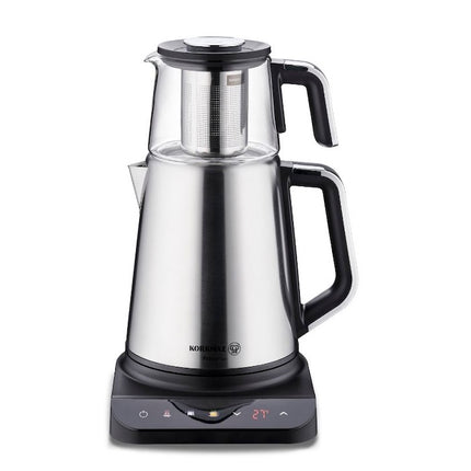 Korkmaz Prosense GLAS & EDELSTAHL Teekocher SCHWARZ 1,0L - 1,8L
