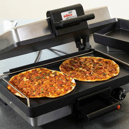 SILEX Multigrill Kontaktgrill Silber + Auflaufform 9cm Hoch