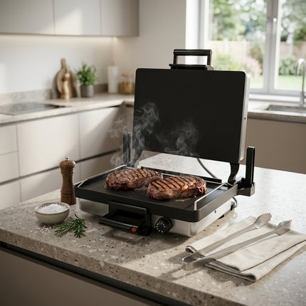SILEX Multigrill Kontaktgrill Silber + Auflaufform 9cm Hoch