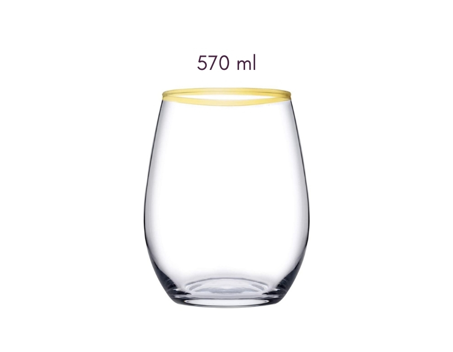 Amber-Gold-420725-a Pasabahce AMBER GOLD 420725 Weinglas Glas 570 ml 6er Set