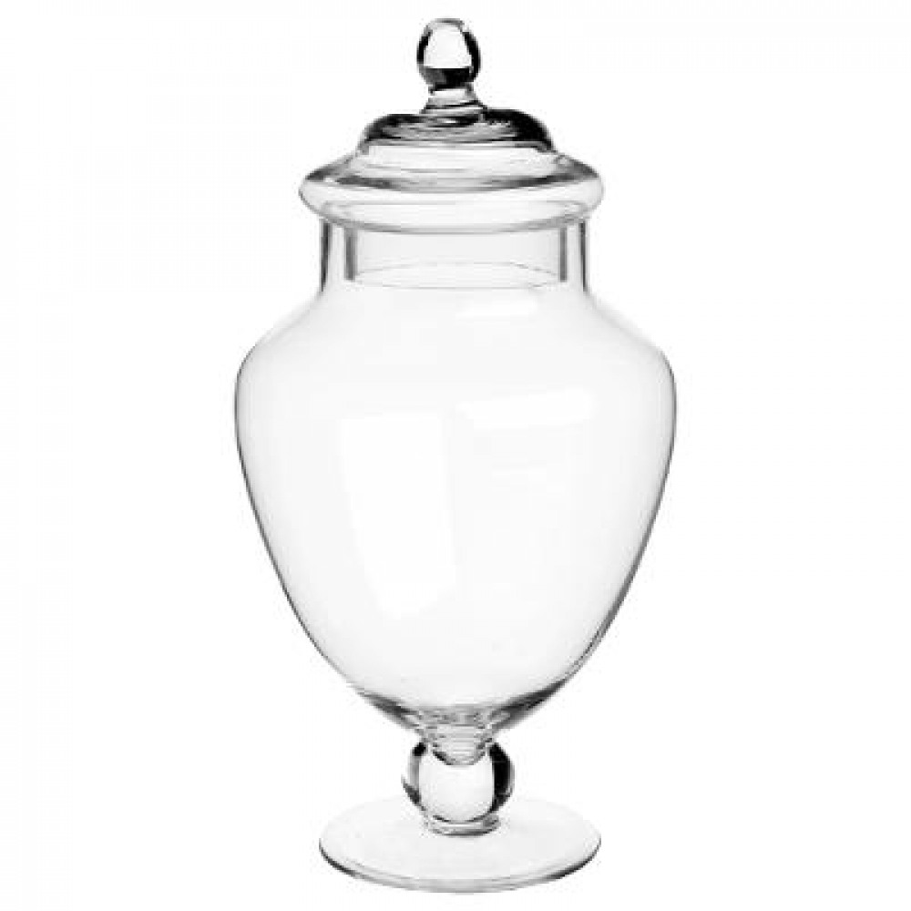 125218 Bonbonniere Keksdose Vorratsdose 15x30 cm Glas mit Deckel