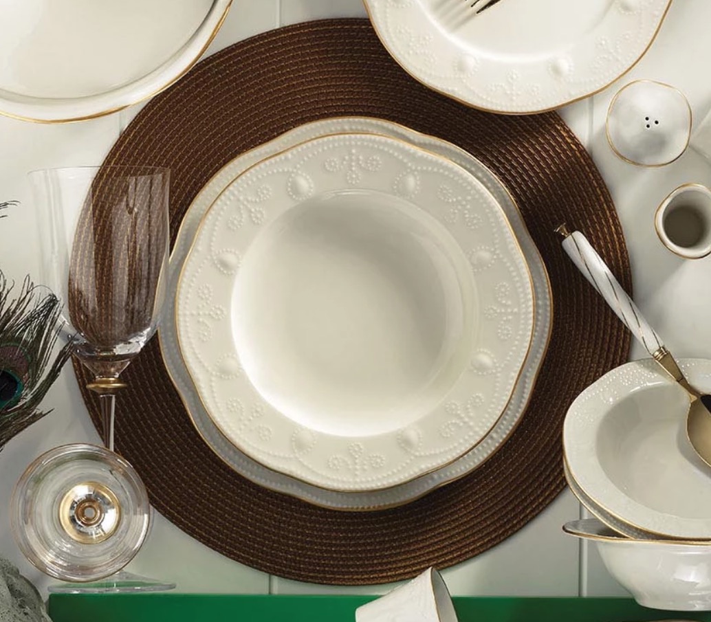 FLY83YT14R520-d Kütahya Porselen FULYA GOLD Tafelservice 83-teilig 12 Personen Set