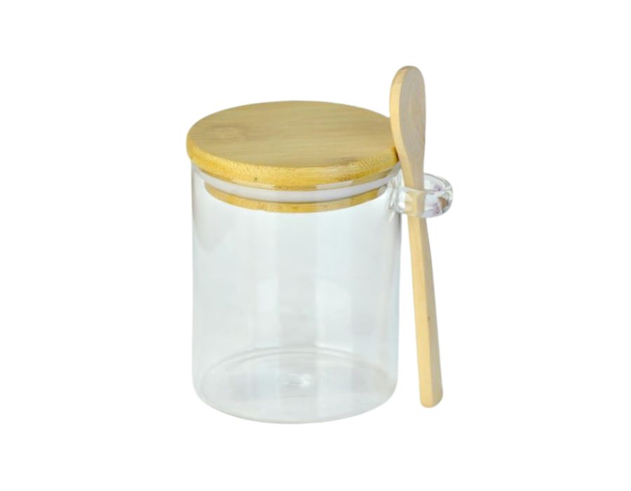 MOLINO-Gewu-rzbeha-lter-c MOLINO Gewürzbehälter aus Glas mit BambusLöffel 300 ml