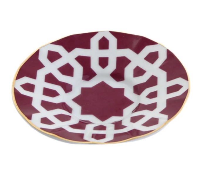 04AP021491-b Porland MOROCCO Design5 Untersetzer für Teegläser FUCHSIA 6er Set