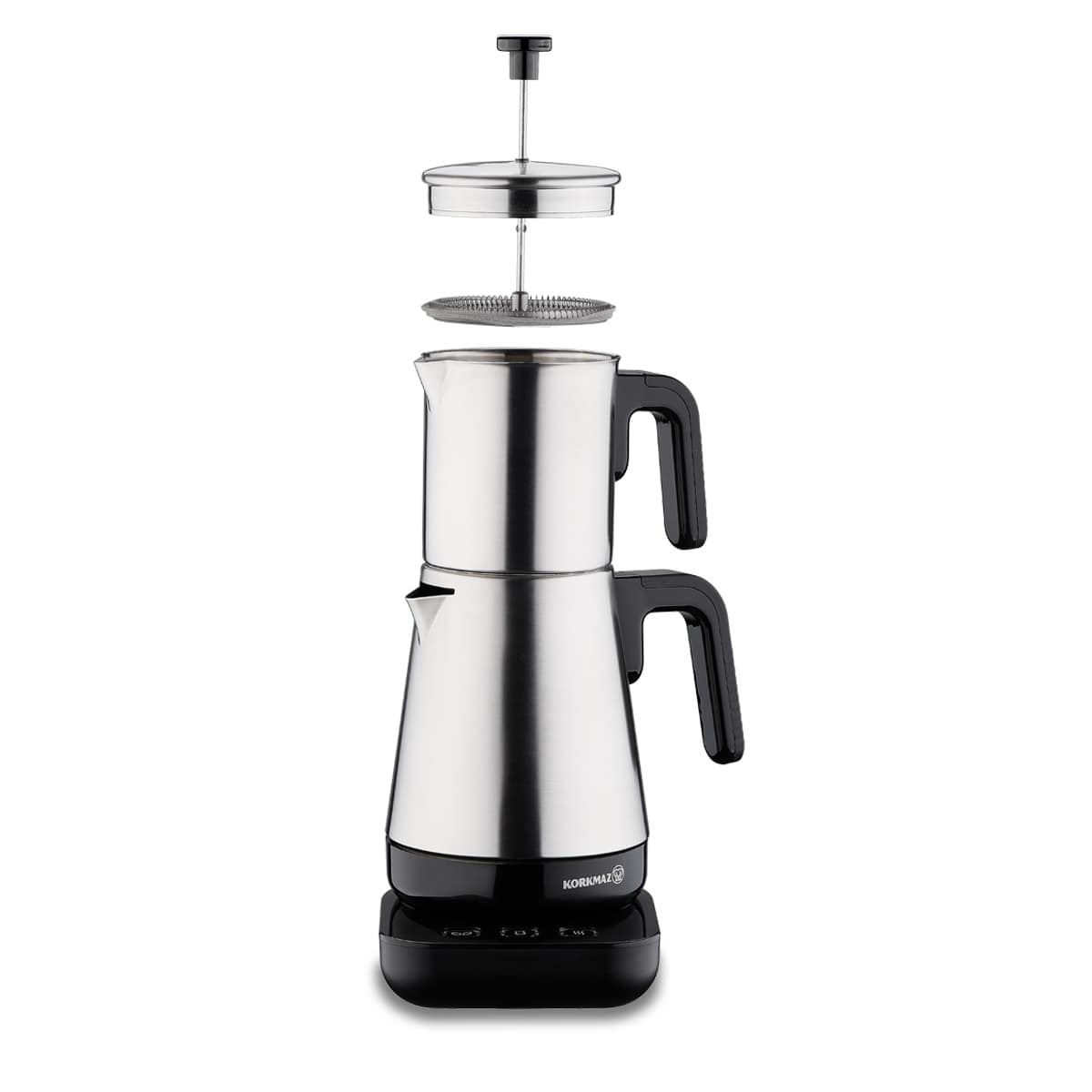 korkmaz-moderna-elektrikli-caydanlik-siyahsatin-a850-cay-makineleri-semaver-10424-89-B Korkmaz MODERNA A850 Teekocher mit French Press Funktion