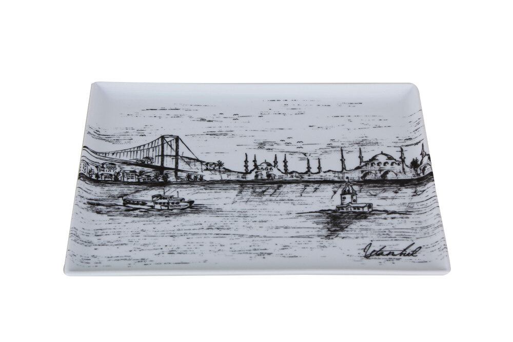 04AP016379-c ISTANBUL Servierplatte Serviertablett 20x27 cm