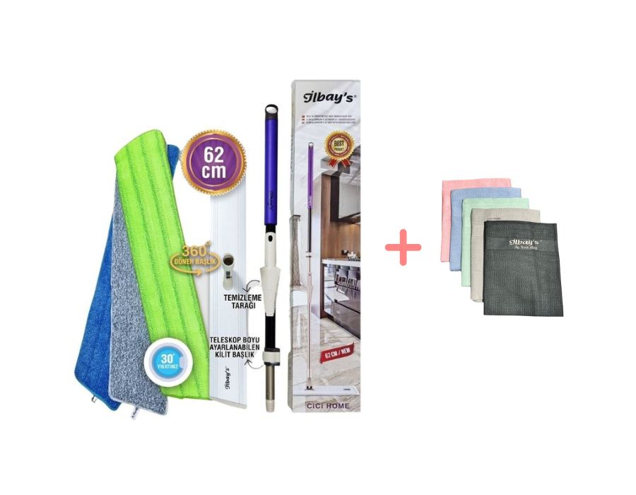 Ilbays-Mop-Tu-cher-Aktion-1 Ilbays Mop Bodenwischer Set UND Ilbays Tücher 5er Set
