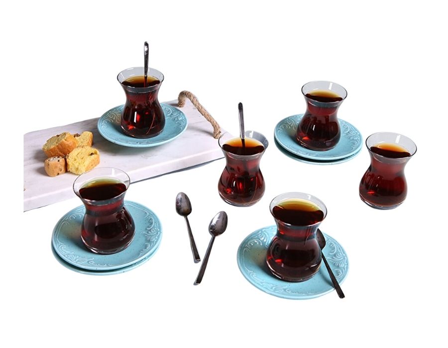 637632641011936219-b Porland Seasons Türkis SUZANNE Teeset 12-teilig