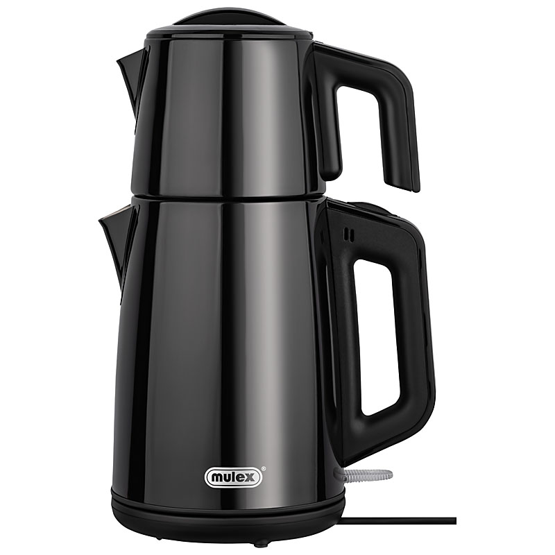 Mulex-Teekocher-290110-a MULEX Tee-Express Türkischer Teekocher Edelstahl SCHWARZ 1L - 2L