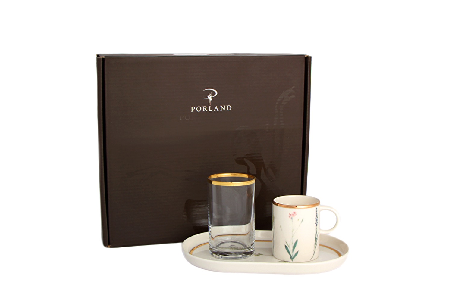 637593455272404388 Porland BOTANICAL Premium Türkischer Kaffee Geschenk Set 3-teilig