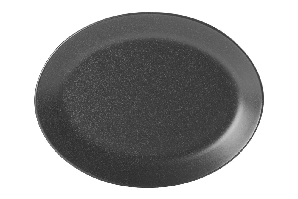 04ALM001555 SEASONS BLACK Oval Teller 14x18 cm