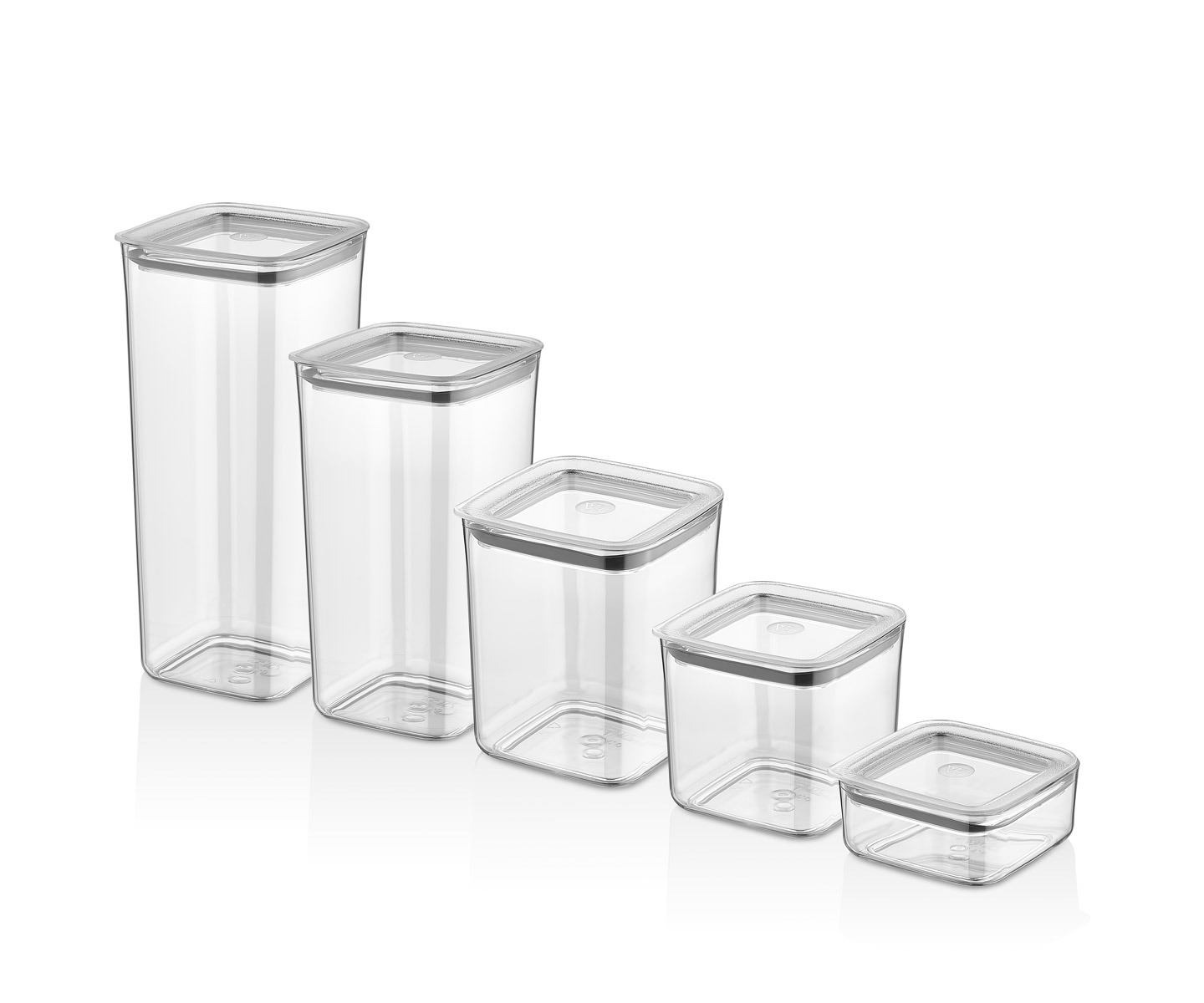 vp-260-5-li-set Vipahmet VP-260 Vakuum Aufbewahrungsboxen Transparent 5-teilig