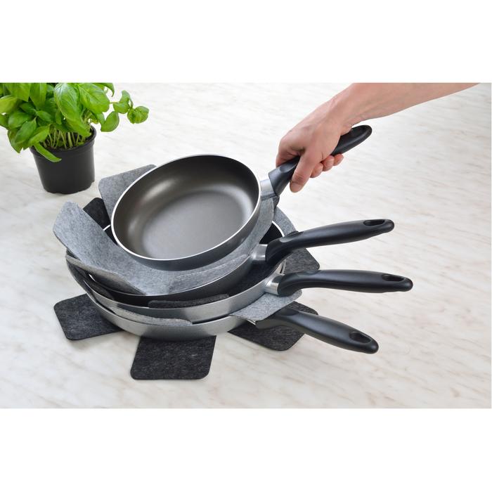 320_3 Pfannenschutz-Set aus künstlichem Filz, Ø 38 cm, 4 Stück