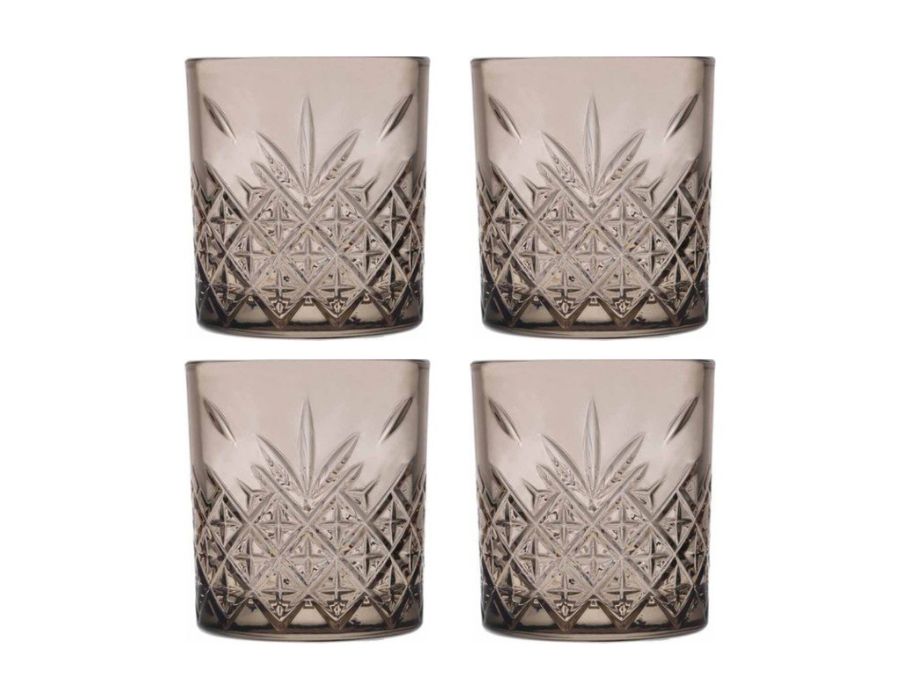 Timeless-52790-grau-2 Pasabahce TIMELESS GRAU 52790 Wasserglas Kurz 345 ml 4er Set