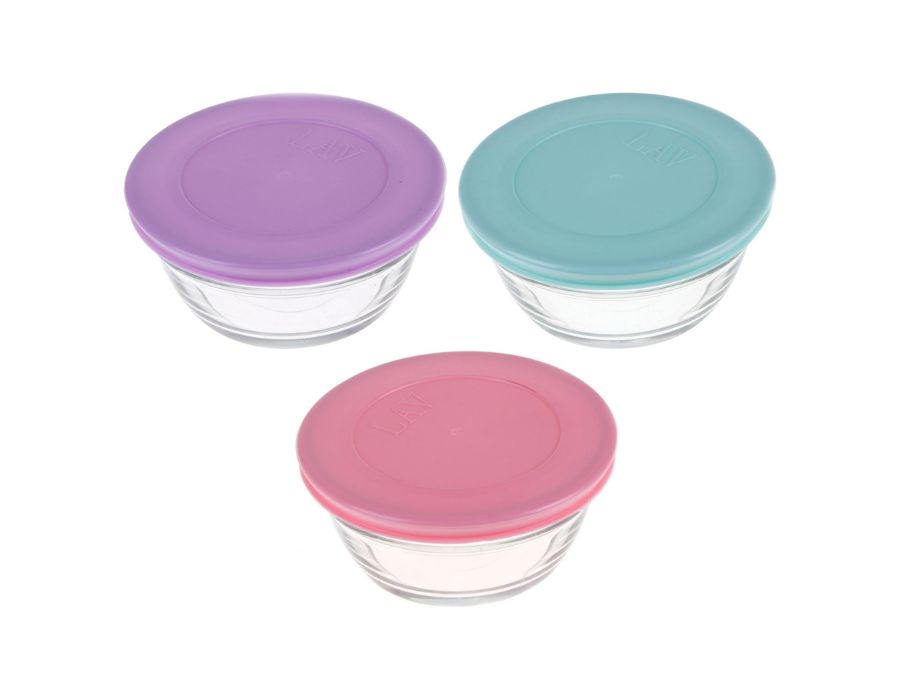 Lav-MST243-3er-Aufbewahrung-1 Lav MASTER Glas Schalen mit Deckel 3er Set