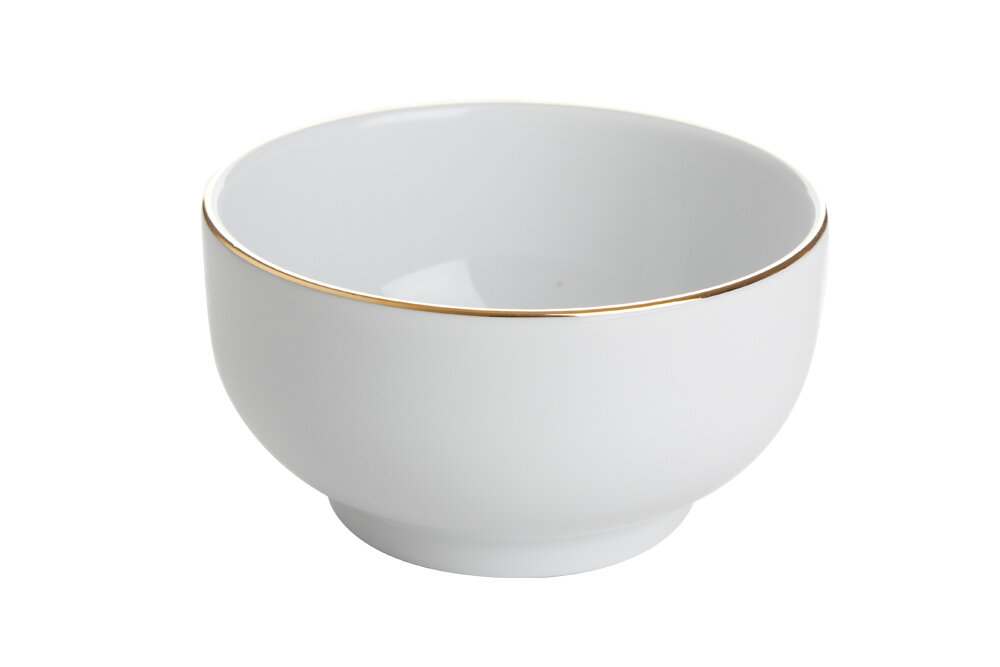 04A-P018885 Porland GOLD BANDED Schalen 6er Set 11x11 cm Vergoldet