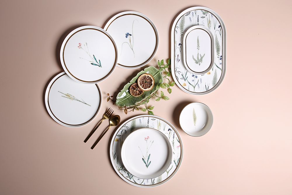 0009431 Porland BOTANICAL Design Tafelservice 27-teilig 6 Personen Set
