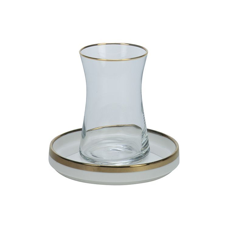 br-03020-0217_2 SENS Elegantes Teeset WEIß-GOLD 6 Personen Set 12-teilig