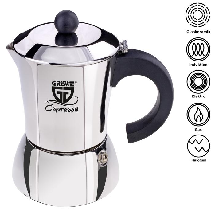 33380_Product_x700 Espressokocher aus Edelstahl für 6 Tassen