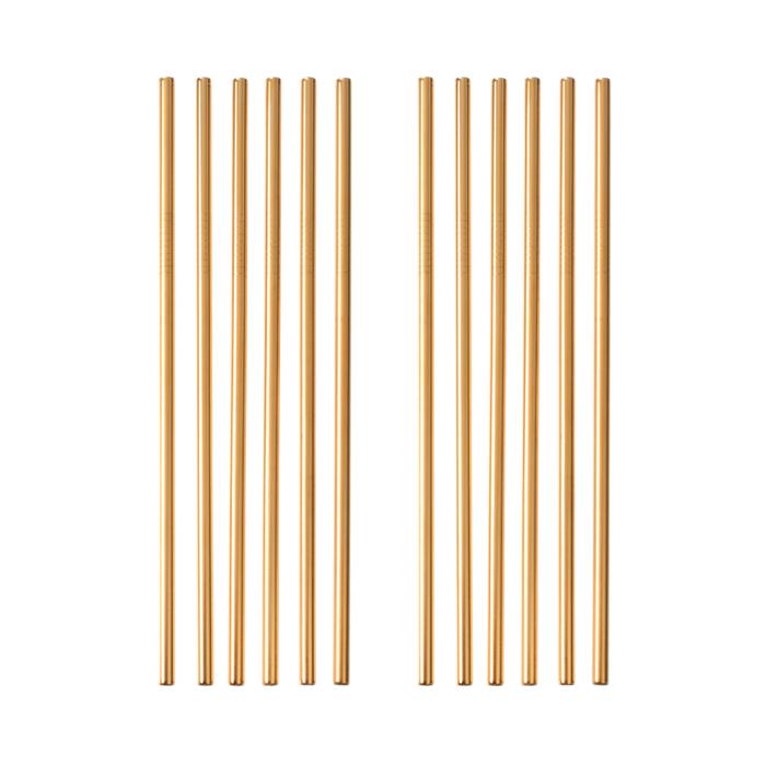 62191_Product_x700 Trinkhalm Strohhalm GOLD 12er Set Gerade Edelstahl