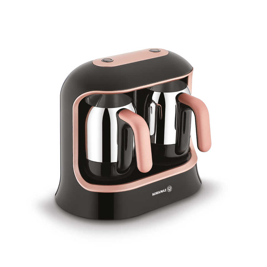 korkmaz-kahvekolik-twin-siyahrosago-otomatik-kahve-makinesi-a861-02-kahve-makinesi-7255-81-B Korkmaz Kahvekolik TWIN A861-02 Schwarz-Rosegold 8-Tassen Mokka-Maschine