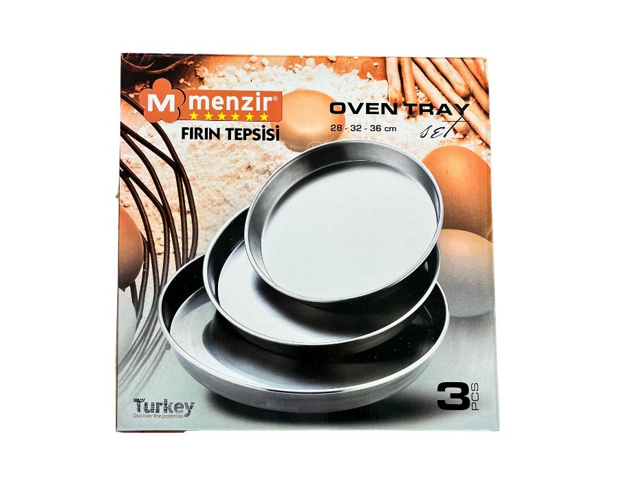 Menzir-Backblech-3er-Set-2 MENZIR Ofenblech Backblech 3er Set 28-32-36 cm Edelstahl