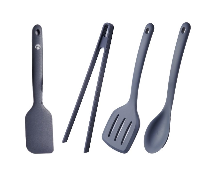 korkmaz-twisty-silikon-servis-set-1 Korkmaz TWISTY Silikon Küchenhelfer 4er Set Grau