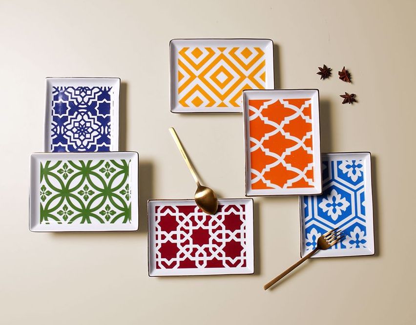 0024813 Porland MOROCCO Design Frühstücksteller Kuchenteller 6-teilig