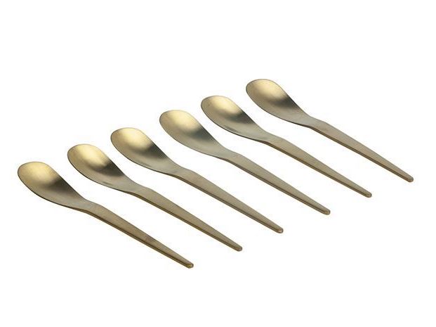 fr-3020-0289 Premium Teelöffel Kaffeelöffel Ferfveo TARZ MATT GOLD 6er Set