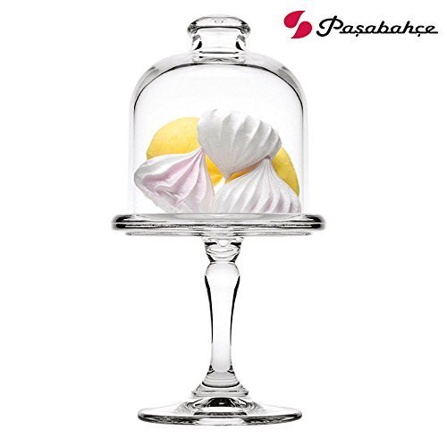 96456_b Pasabahce Mini-Patisserie auf Fuß mit Glasglocke 96456