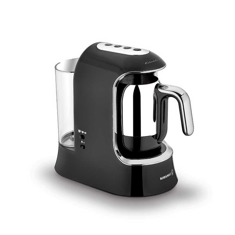 A862_01-a Korkmaz Kahvekolik AQUA Schwarz-Krom Mokka-Maschine A862-01
