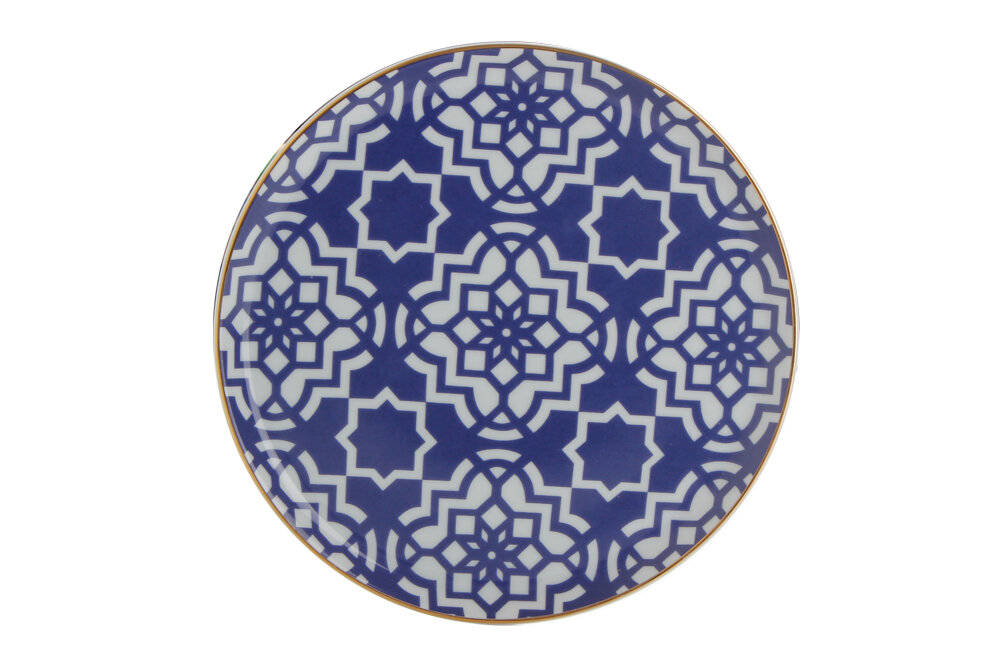 04A-P019264-b Kuchenteller 20cm Blau MOROCCO von Porland