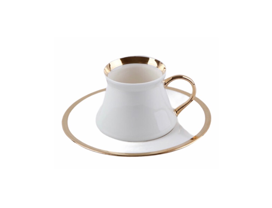 Otto-mokkaset-80-ml-1 Porland OTTO Weiß-Gold Premium Mokkatassen Set 80 ml 12-teilig