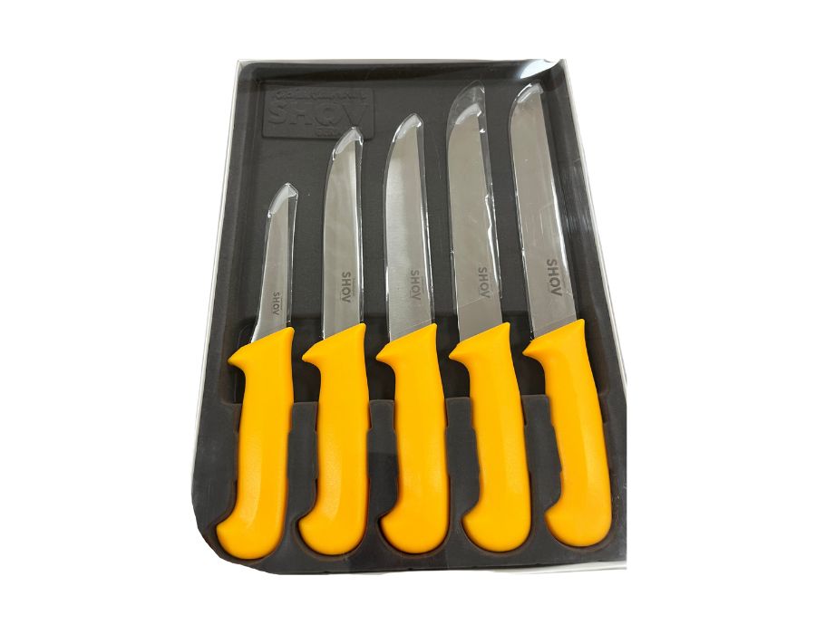 Shov-Metzgermesser-1 SHOV Edelstahl Fleischmesser Metzger-Messer 5er Set