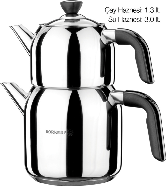 A079 Korkmaz Teekanne A079-01 Kappa Mega Induktion 3,0 lt / 1,3 lt